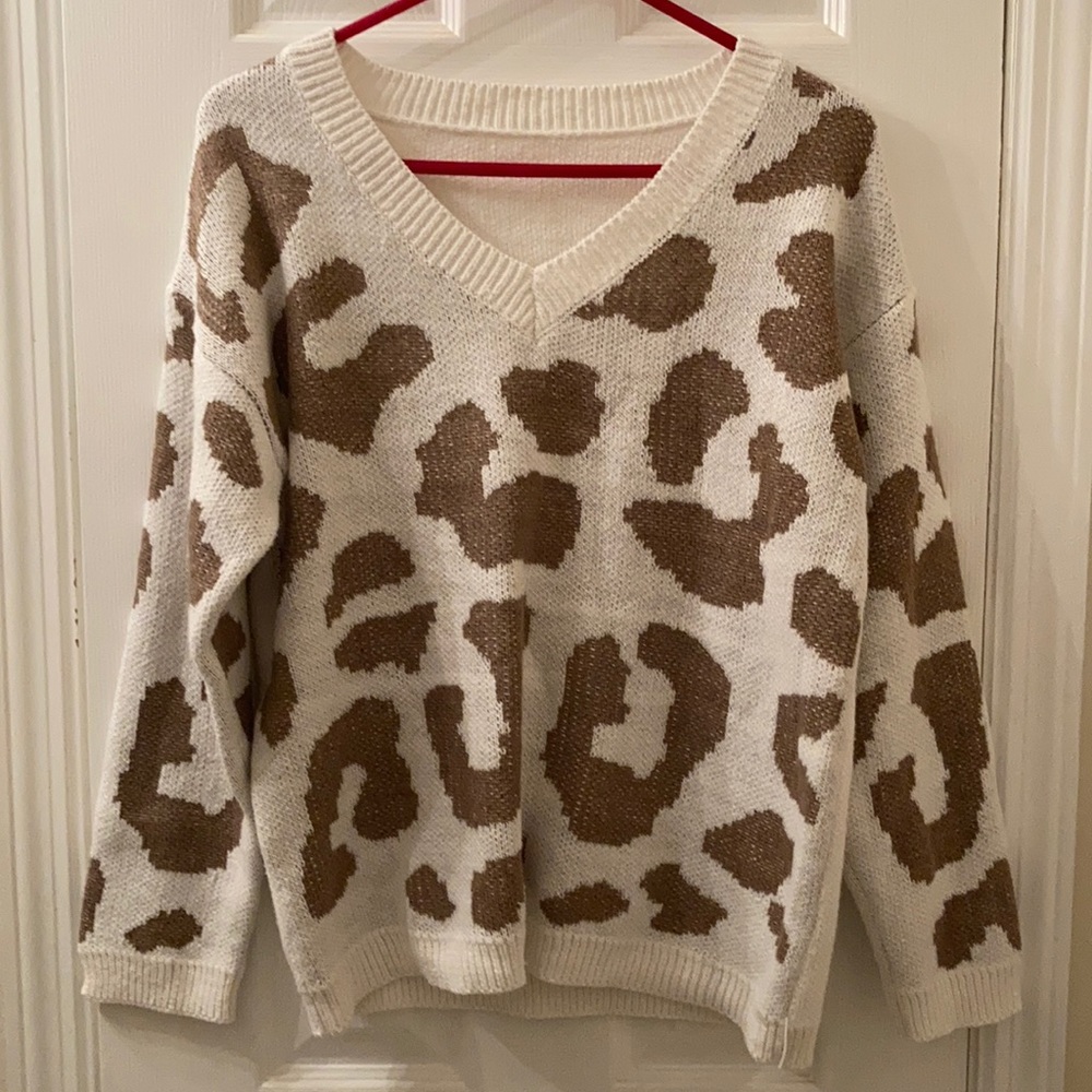Animal print sweater